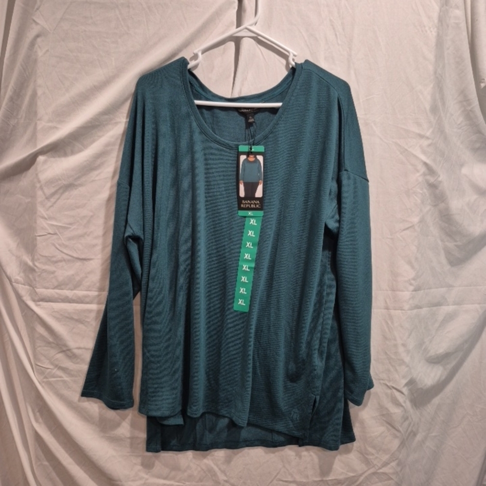 Banana Republic Teal Long Sleeve Top